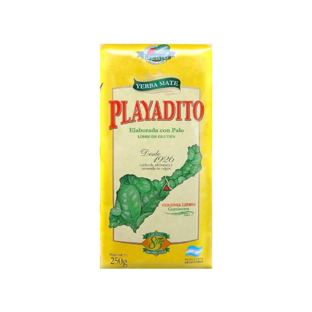 Playadito Yerba Mate Tradicional Con Palo de Colonia Liebig - Nuevo Empaque, 250 g