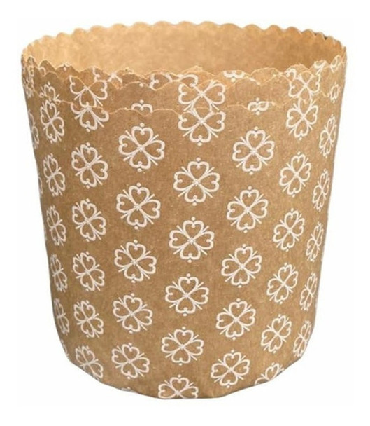Molde Pan Dulce de Papel Desechable para Panettone Molde de Regalo de Papel Antiadherente para 1 kg, 13,5 cm (25 Unidades)