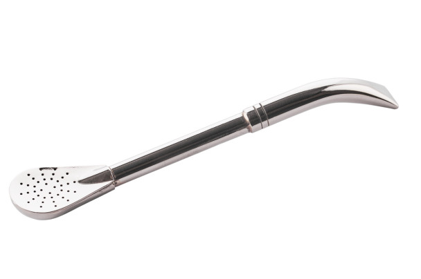 Laska Mates: Bombilla Pico de Loro Alpaca, Caña de Plata Alemana Curvada Pico de Loro