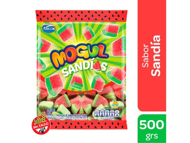 Mogul Sandía Gomitas Sabor Sandía, 500 g