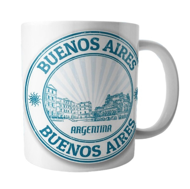 Taza Buenos Aires Argentina Taza de café Taza de té Diseño Buenos Aires - Taza de Cerámica Impresa en Ambos Lados