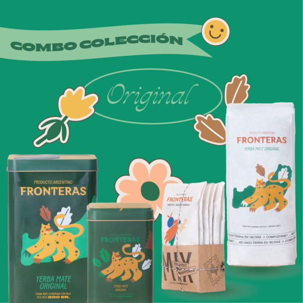Fronteras Colección Colección Original con Yerba Mate y Latas de Yerba Mate Fronteras Colección Colección Original con Yerba Mate y Latas de Yerba Mate