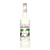 A 750 mL (25.4 fl oz) bottle of Monin Coconut Premium Gourmet Syrup. The clear, cloudy-white syrup is visible through the bottle, which features a white label with the Monin logo and botanical illustrations of palm trees and coconuts, both whole and halved. The label includes the text "Coconut" and "Premium Gourmet Syrup."