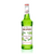A 750 mL (25.4 fl oz) bottle of Monin Granny Smith Apple Premium Gourmet Syrup. The bright green syrup is visible through the bottle, which features a white label with the Monin logo and illustrations of green Granny Smith apples on leafy branches. The label includes the text "Granny Smith Apple" and "Premium Gourmet Syrup."