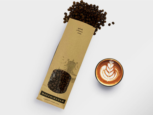 250g bag of freshly roasted 100% Arabica coffee 250g bag of freshly roasted 100% Arabica coffee