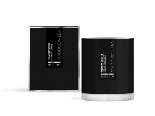 Tobacco Vanille wood wick soy candle with box Tobacco Vanille wood wick soy candle with box
