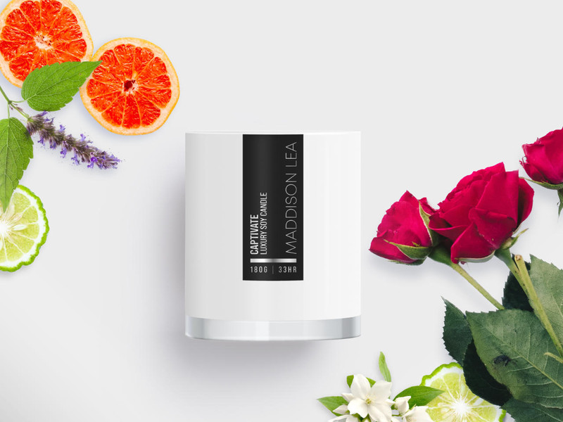 Captivate - Mademoiselle perfume inspired wood wick soy candle