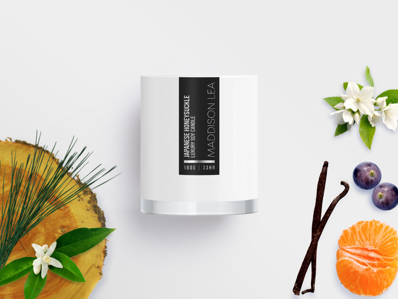 Japanese Honeysuckle - luxury wood wick soy candle