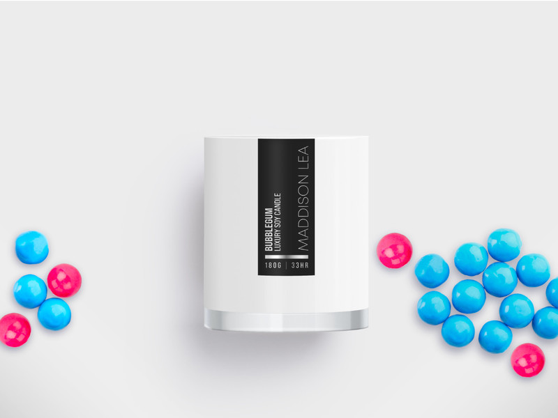 Bubblegum wood wick soy candle