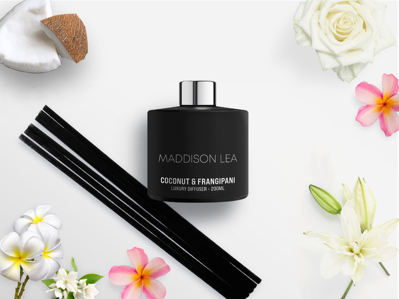 Coconut Frangipani reed diffuser