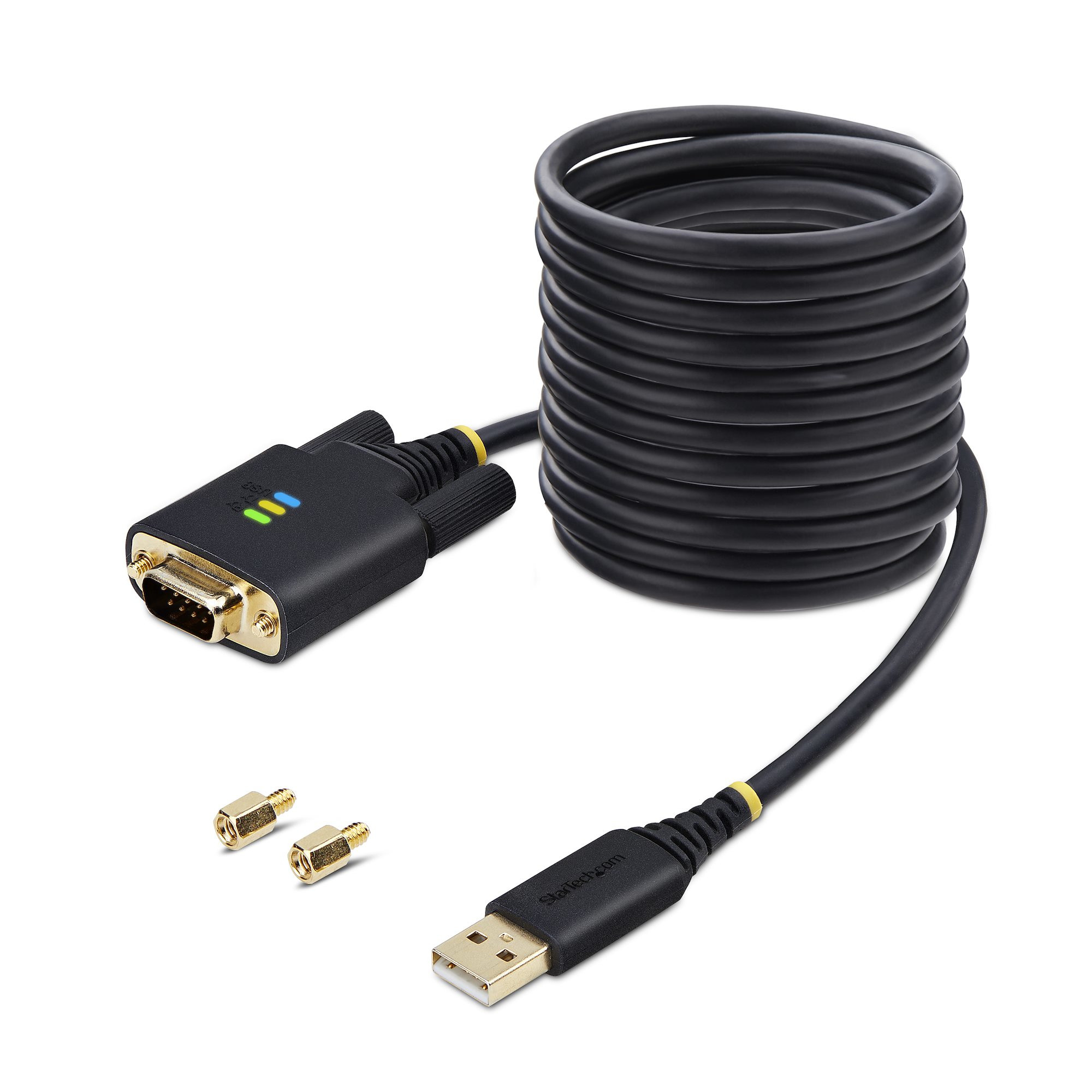 10FT (3M) USB to Serial Adapter Cable, COM Retention, Interchangeable Screws/NUT 1P10FFC-USB-Serial