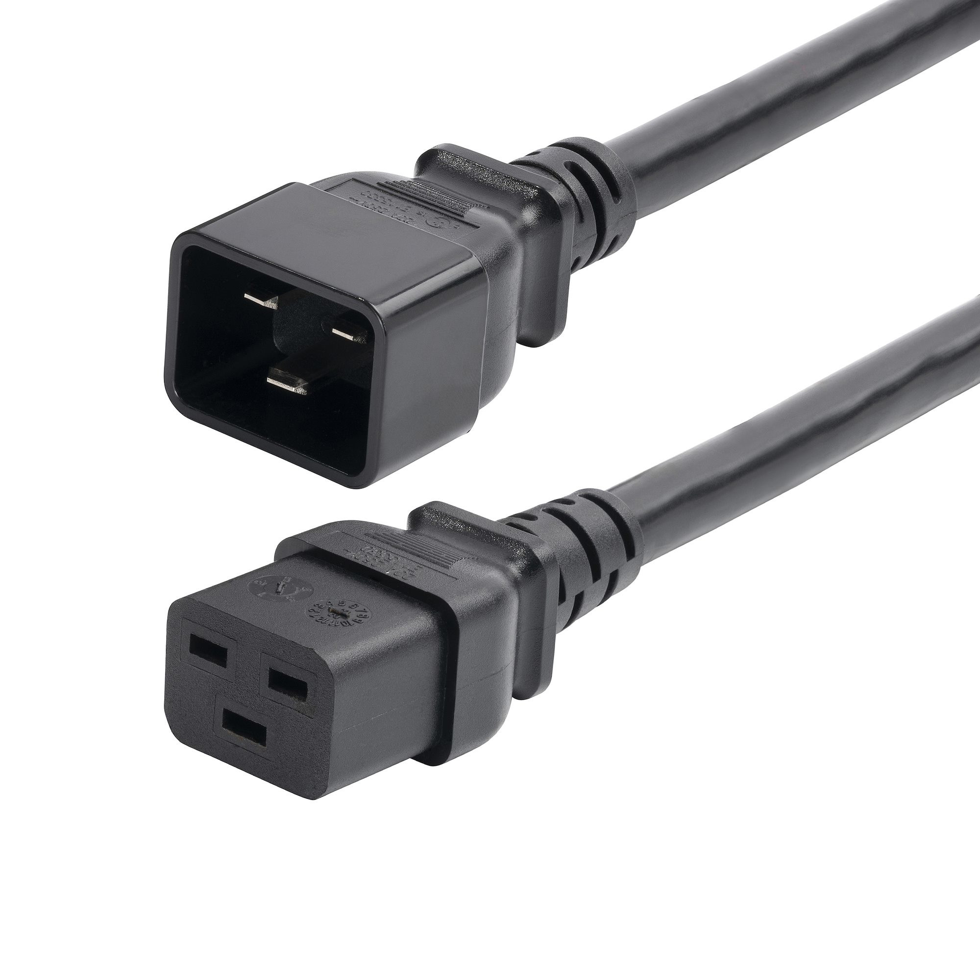 2FT (60CM) Heavy DUTY Extension CORD, IEC 60320 C19 to C20 Power Extension Cable BA16-2200-Power-CORD