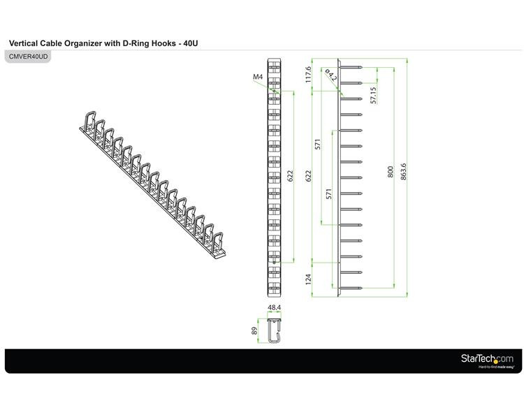 Eliminate Cable Stress in YOUR RACK While Making Equipment Easier to Access, WIT CMVER40UD