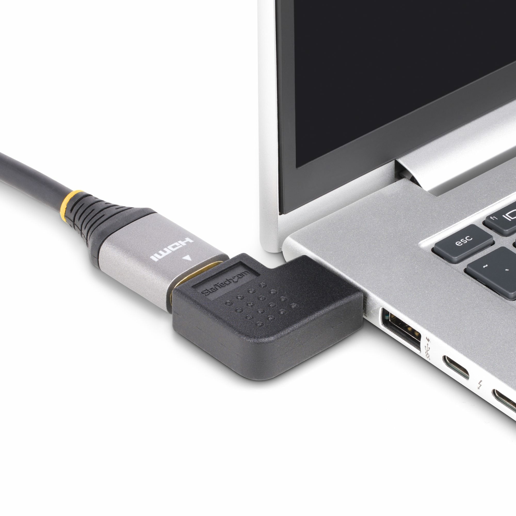 Right Angle HDMI 2.0 Adapter, MALE to Female, Horizontal 90-Degree Angled HDMI P HDMI2HDMIMFRA