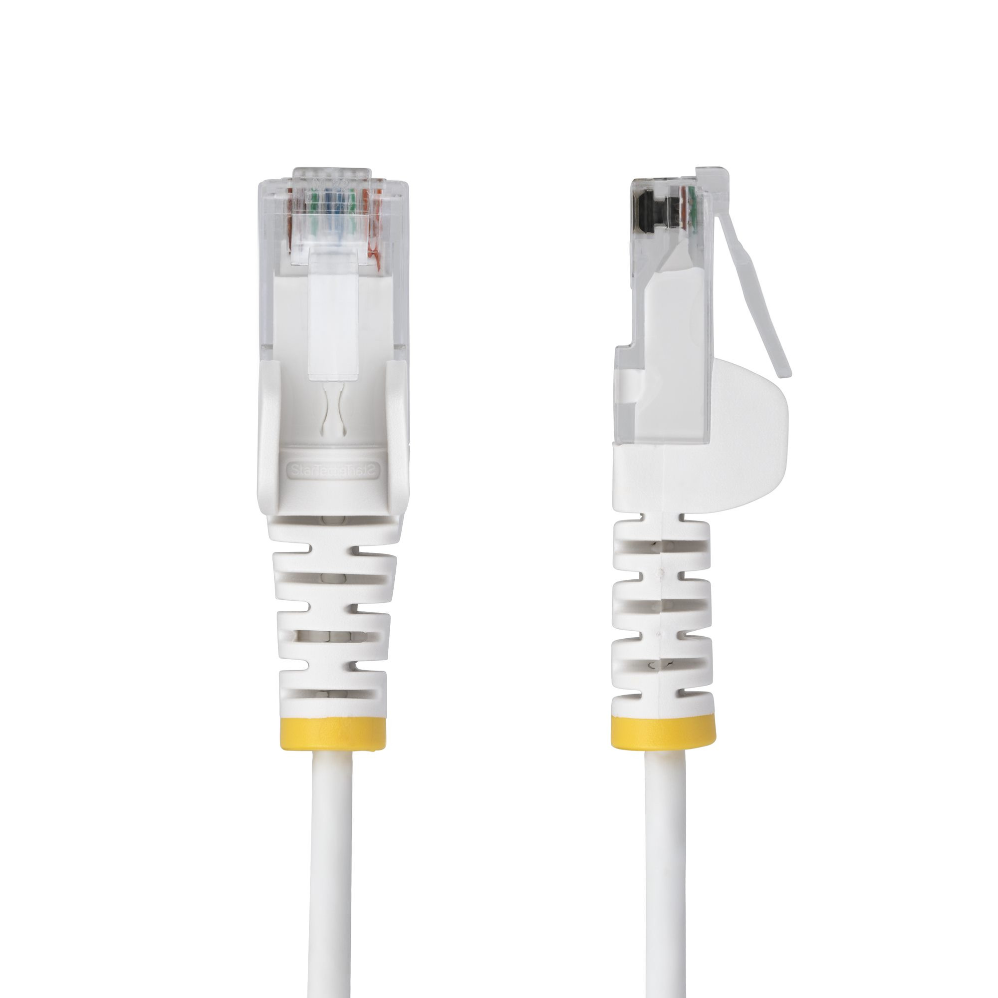 3FT White SLIM CAT6 Ethernet Cable, Snagless, 100W POE, UTP, LSZH, 28AWG BARE CO N6PAT3WHS
