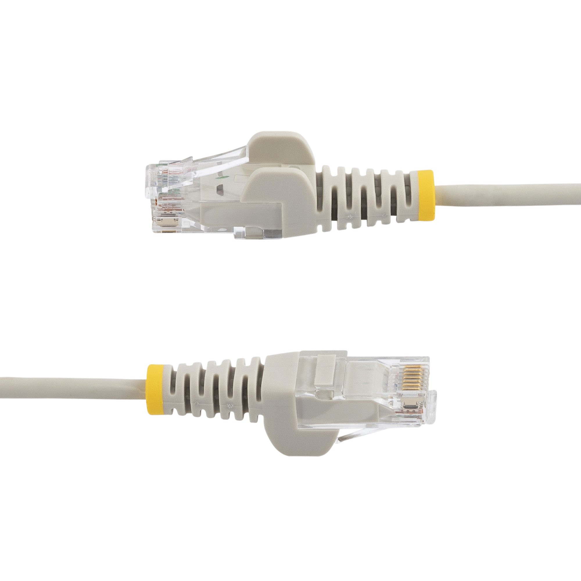 StarTech.com 50ft Gray Slim CAT6 Ethernet Cable, Snagless, 100W PoE, UTP, LSZH, 28AWG Pure Bare Copper Wire, Slim RJ45 Network Patch Cord w/Strain Reliefs, Individually Tested