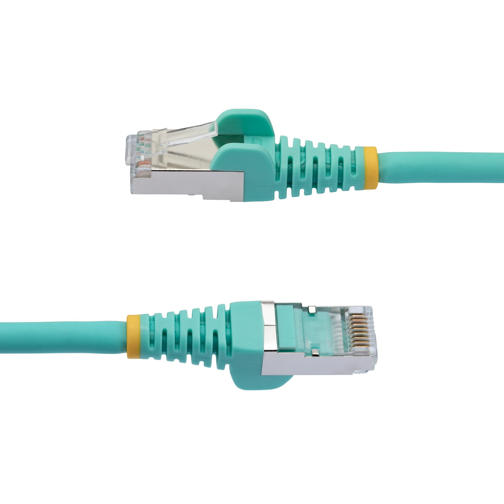1FT CAT6A Ethernet Cable - AQUA - LOW Smoke ZERO Halogen (LSZH) - 10GBE 500MHZ 1 NLAQ-1F-CAT6A-Patch