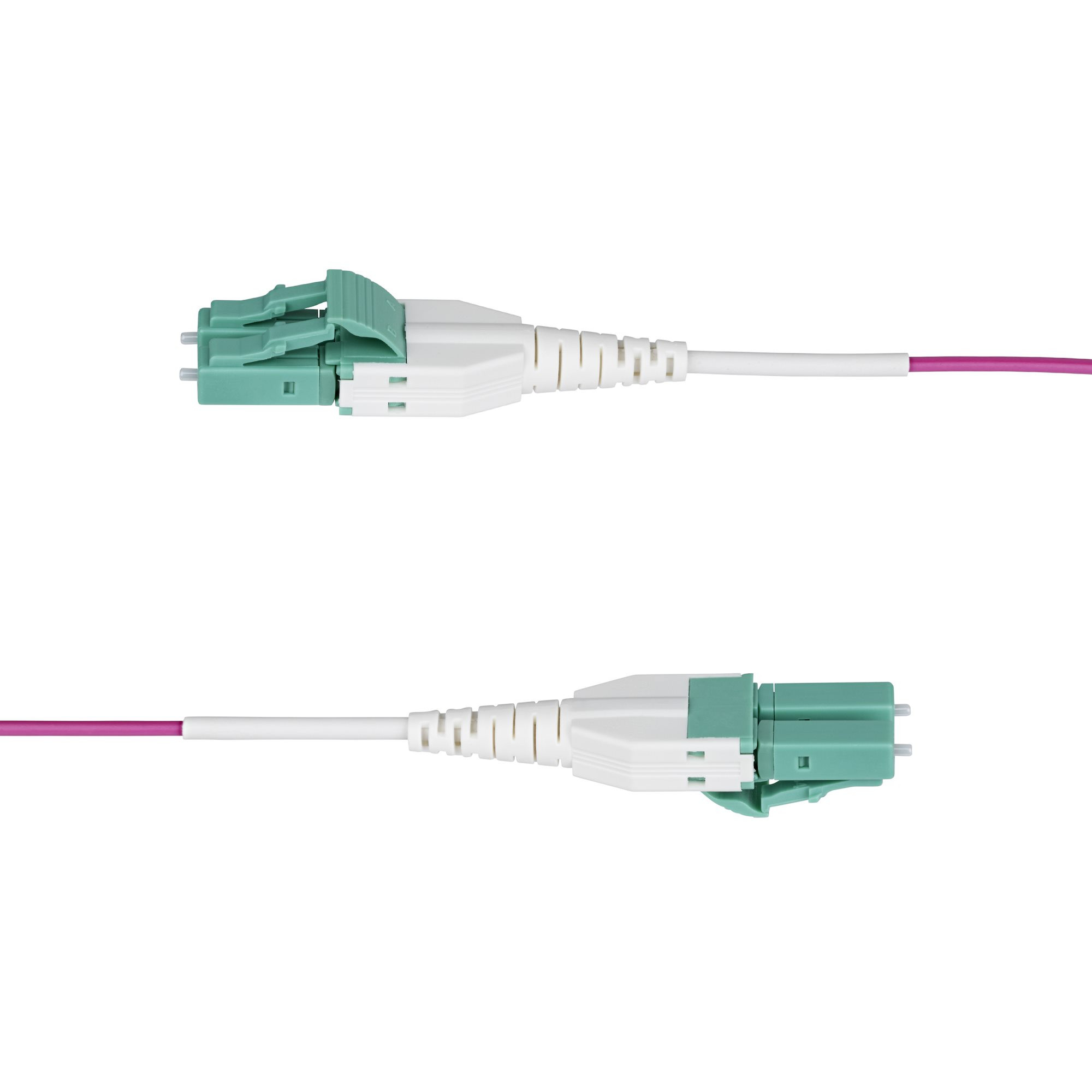 3M (10FT) LC to LC (UPC) OM4 Multimode Fiber Optic Cable, Erika Violet, 50/125 M OM4RLCLC3M