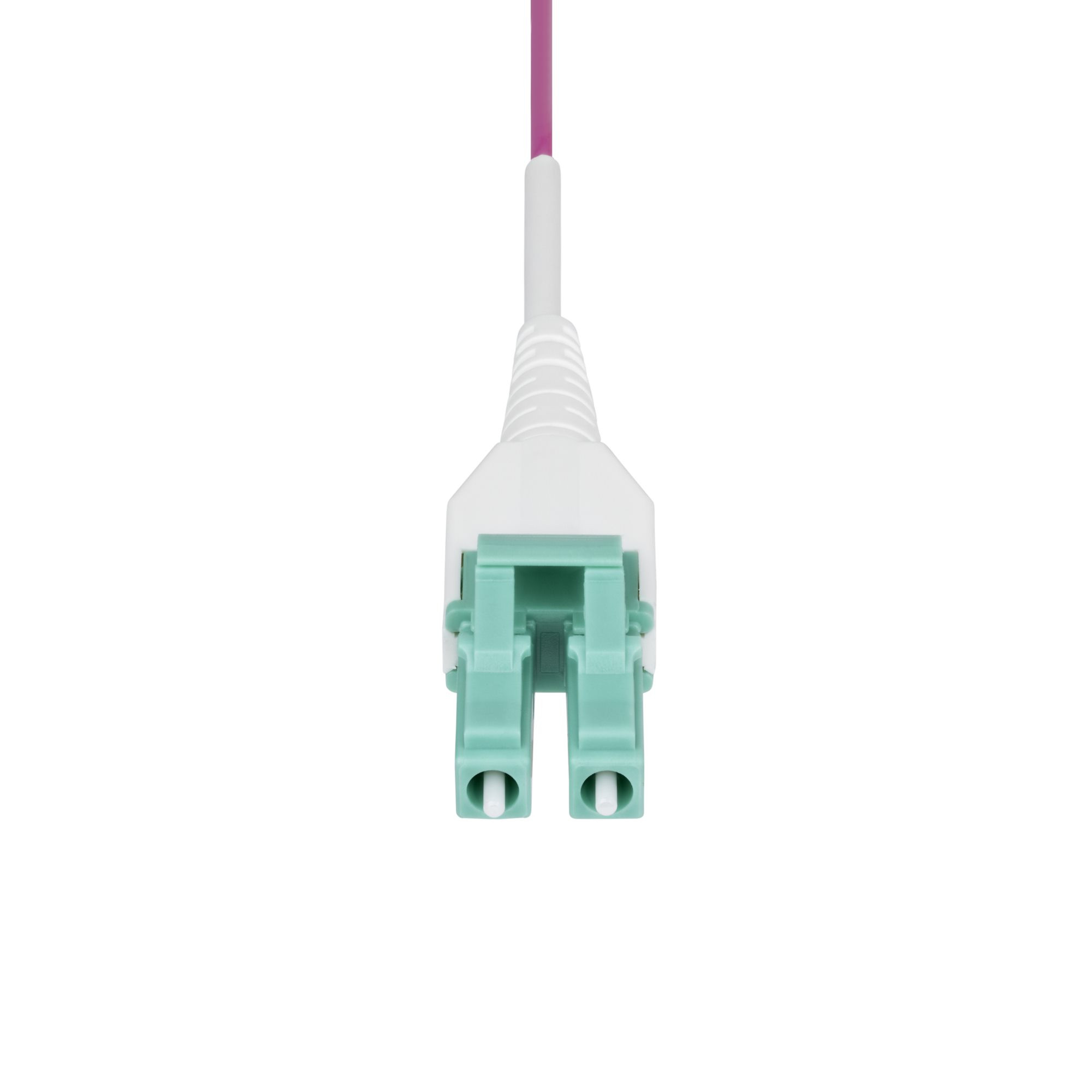 3M (10FT) LC to LC (UPC) OM4 Multimode Fiber Optic Cable, Erika Violet, 50/125 M OM4RLCLC3M