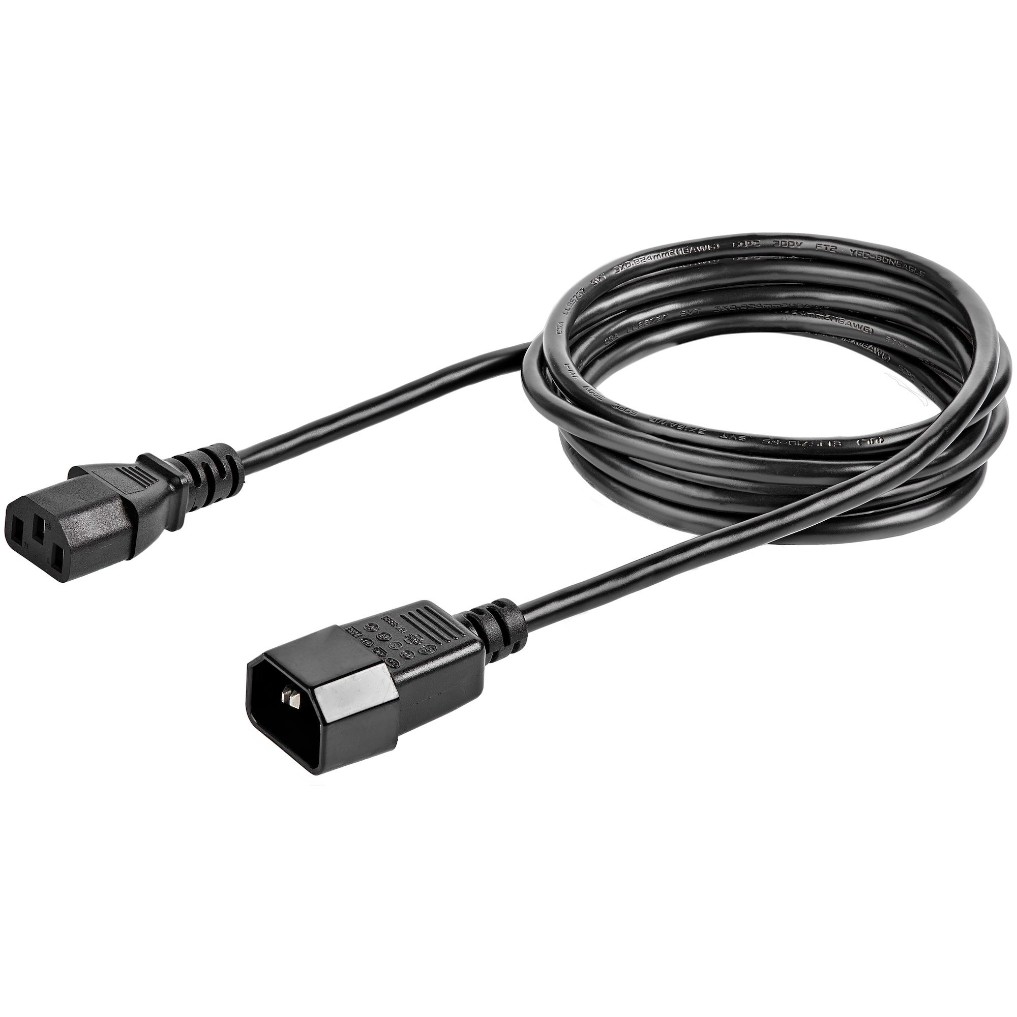 AC Power CORD 6FT (1.8M) 18AWG Power Supply Extension Cable IEC 320 C14 to IEC 3 PXT100
