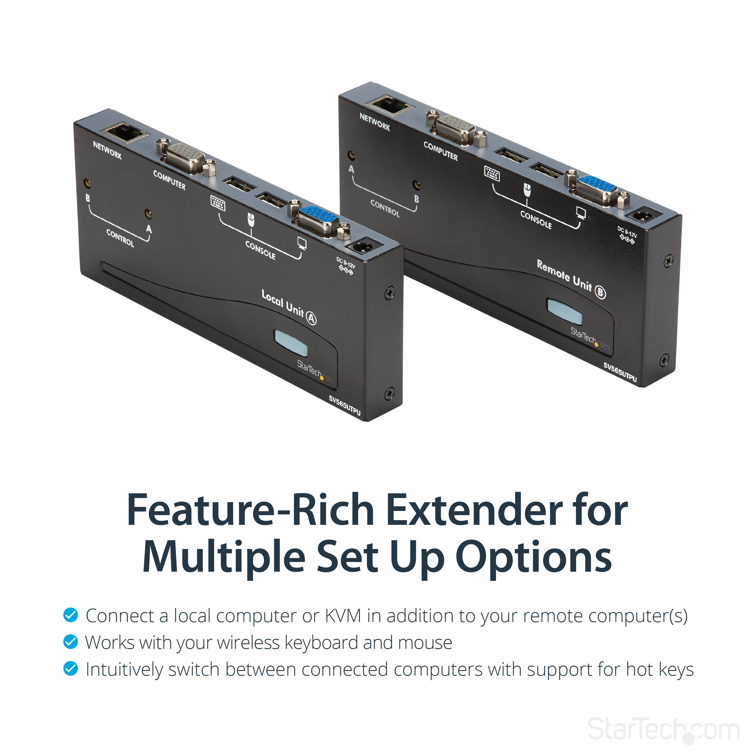 Operate a USB & VGA KVM or PC up to 500FT AWAY as IF IT WERE Right in Front of Y SV565UTPU