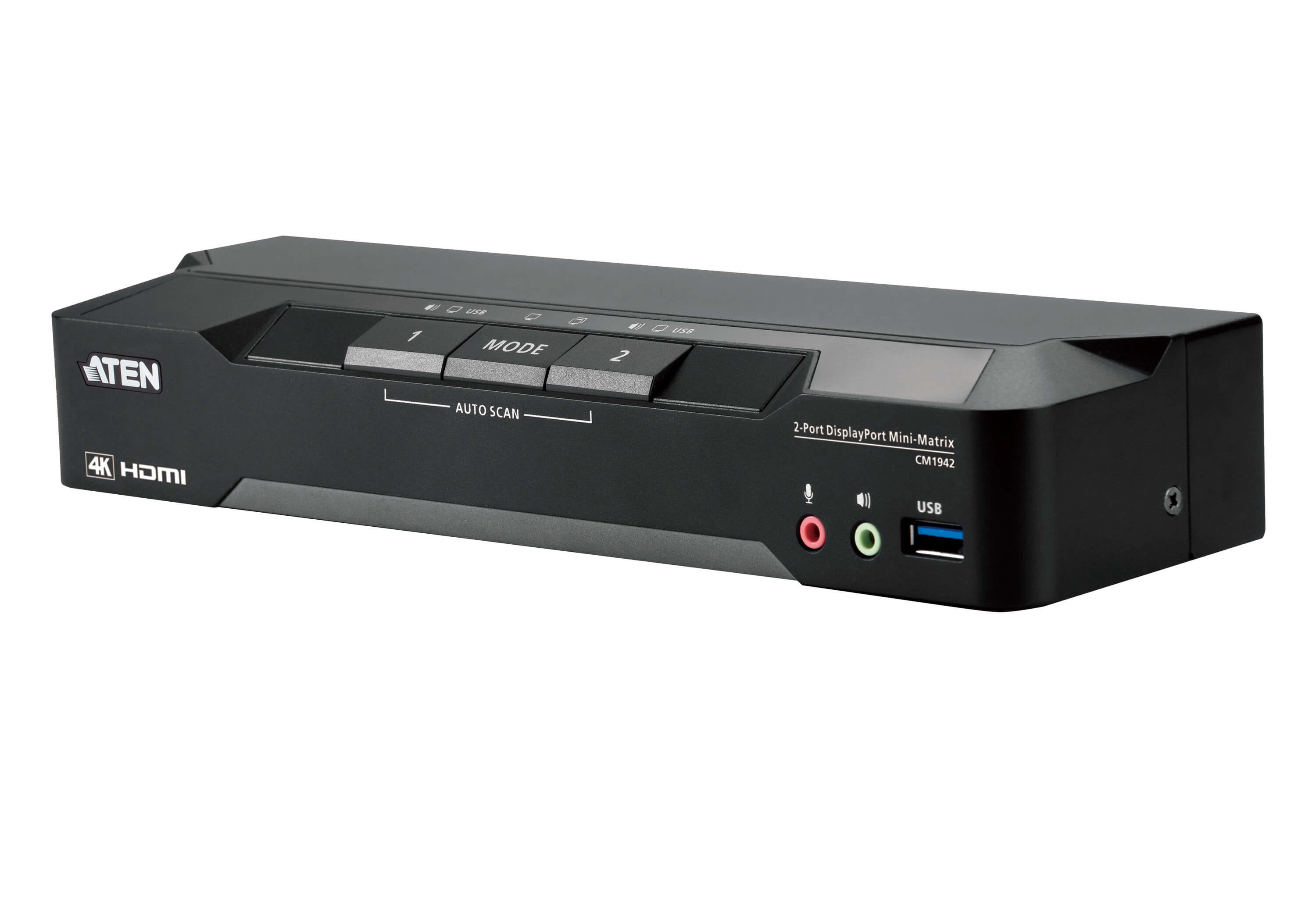 2-PORT 4K Displayport DUAL Display MINI-Matrix KVM WITH Boundless Switching CM1942