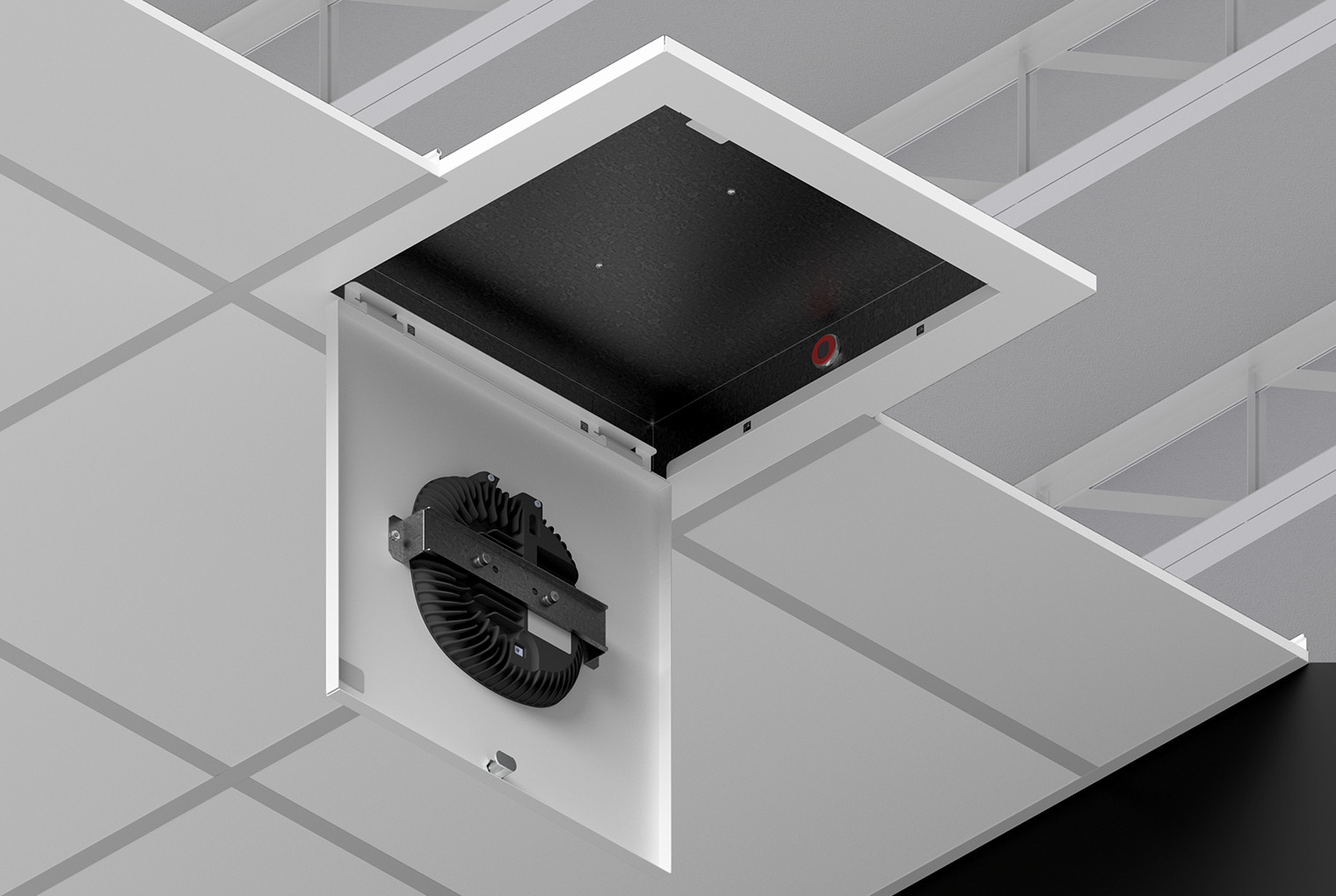 Locking Suspended Ceiling TILE Access Point Enclosure, 3INH X 18.5INW X 18.5IND 1047-ARAP555
