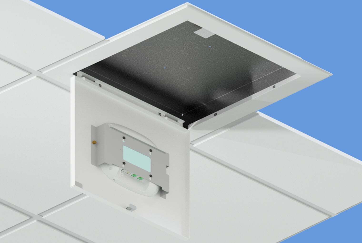 Locking Suspended Ceiling TILE Access Point Enclosure, 3INH X 18.5INW X 18.5IND 1047-COAP9120-600MM