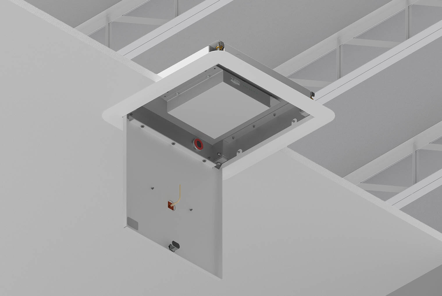 Locking Recessed HARD Ceiling Access Point Enclosure, 2.8INH X 14.3INW X 14.3IND 1075-3100