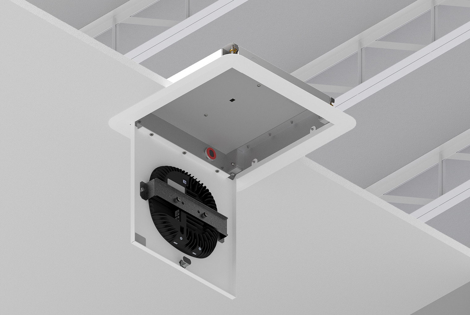 Locking Recessed HARD Ceiling Access Point Enclosure, 2.8INH X 14.3INW X 14.3IND 1075-ARAP755