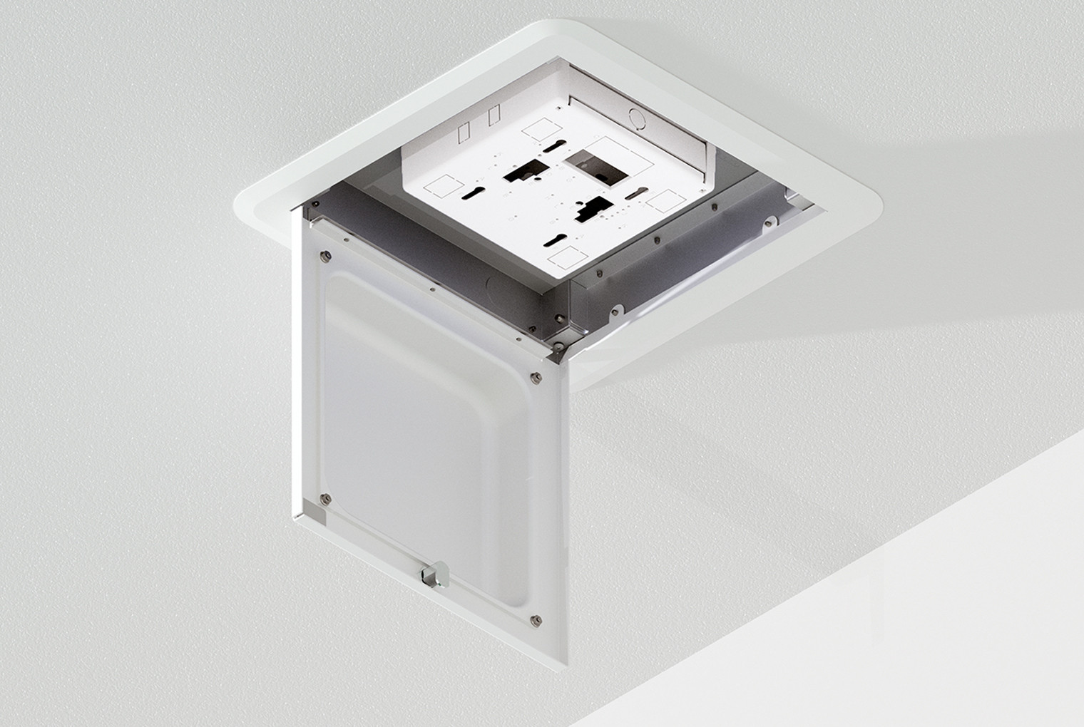 Locking Recessed HARD Ceiling Access Point Enclosure, 2.8INH X 14.3INW X 14.3IND 1075-EXAP5010