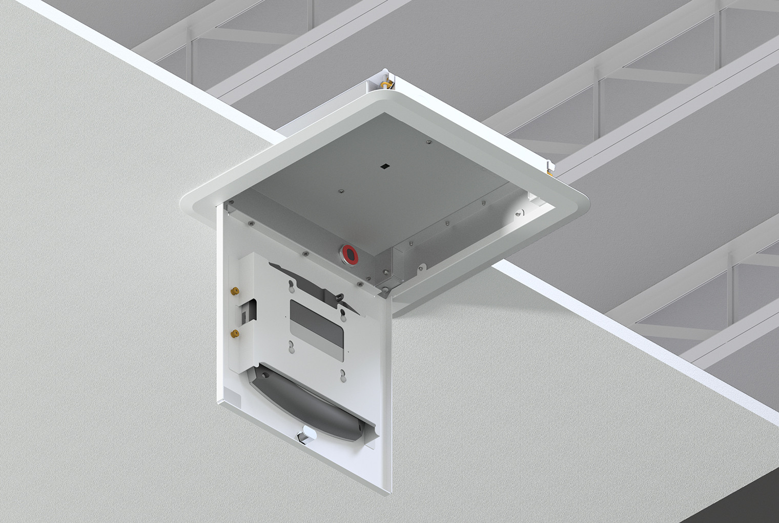 Locking Recessed HARD Ceiling Access Point Enclosure, 2.8INH X 14.3INW X 14.3IND 1075-EXAP5020