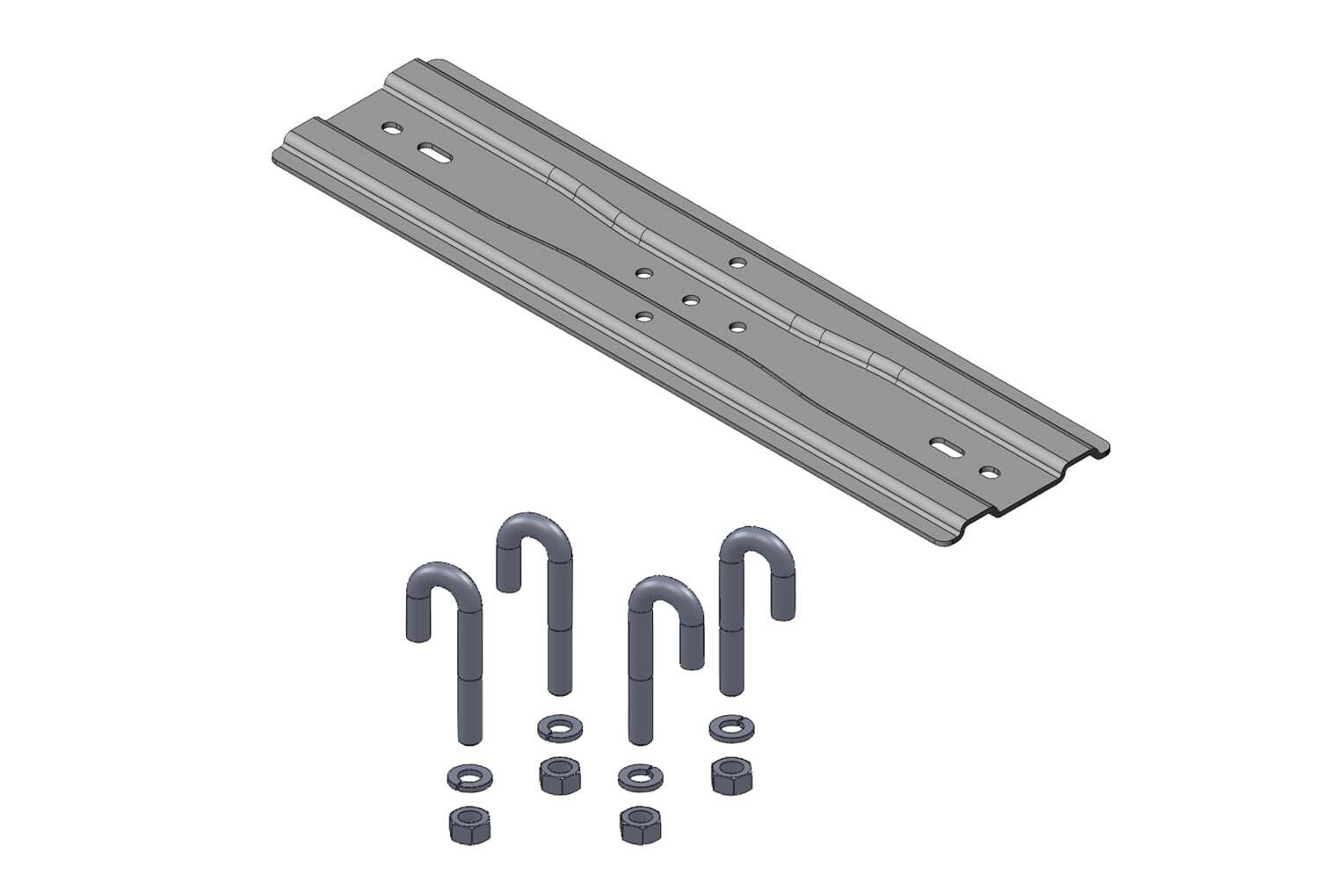 3\\ (80 MM) Channel RACK-to-Runway Mounting Plate Using J-Bolts 20 to 24\\ (510 12408-724