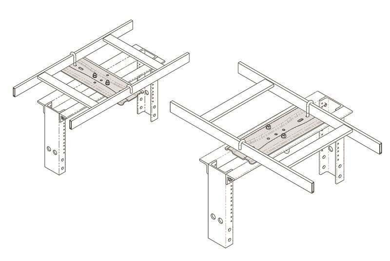 3\\ (80 MM) Channel RACK-to-Runway Mounting Plate Using J-Bolts 20 to 24\\ (510 12408-E24