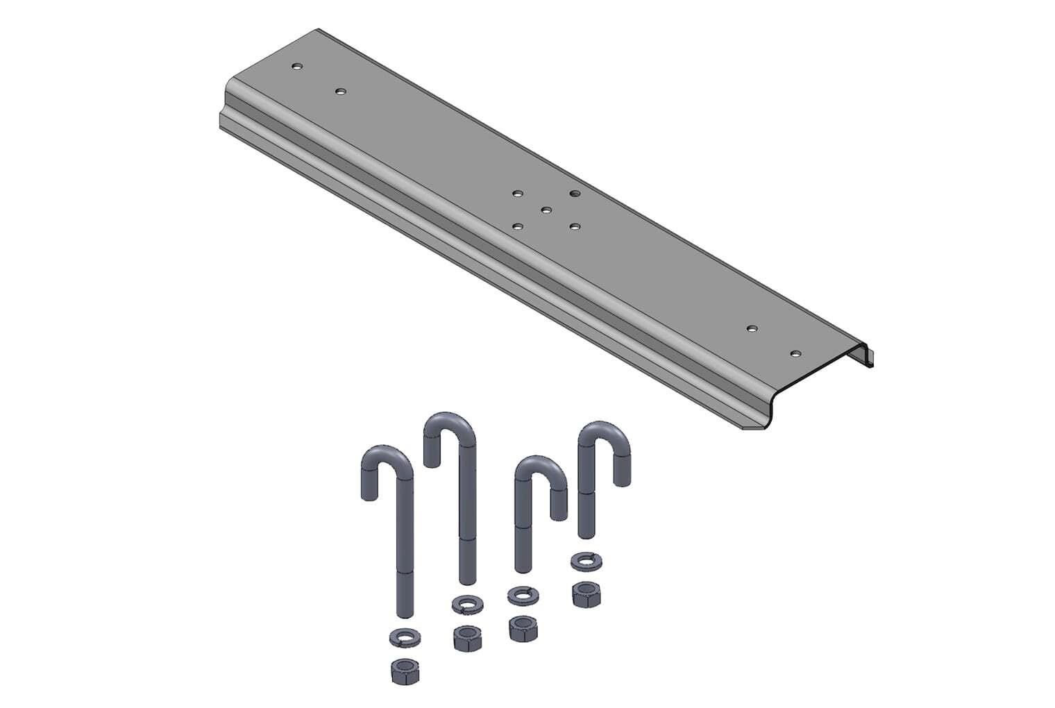 3\\ (80 MM) Channel RACK-to-Runway Mounting Plate Using J-Bolts 20 to 24\\ (510 12408-E24