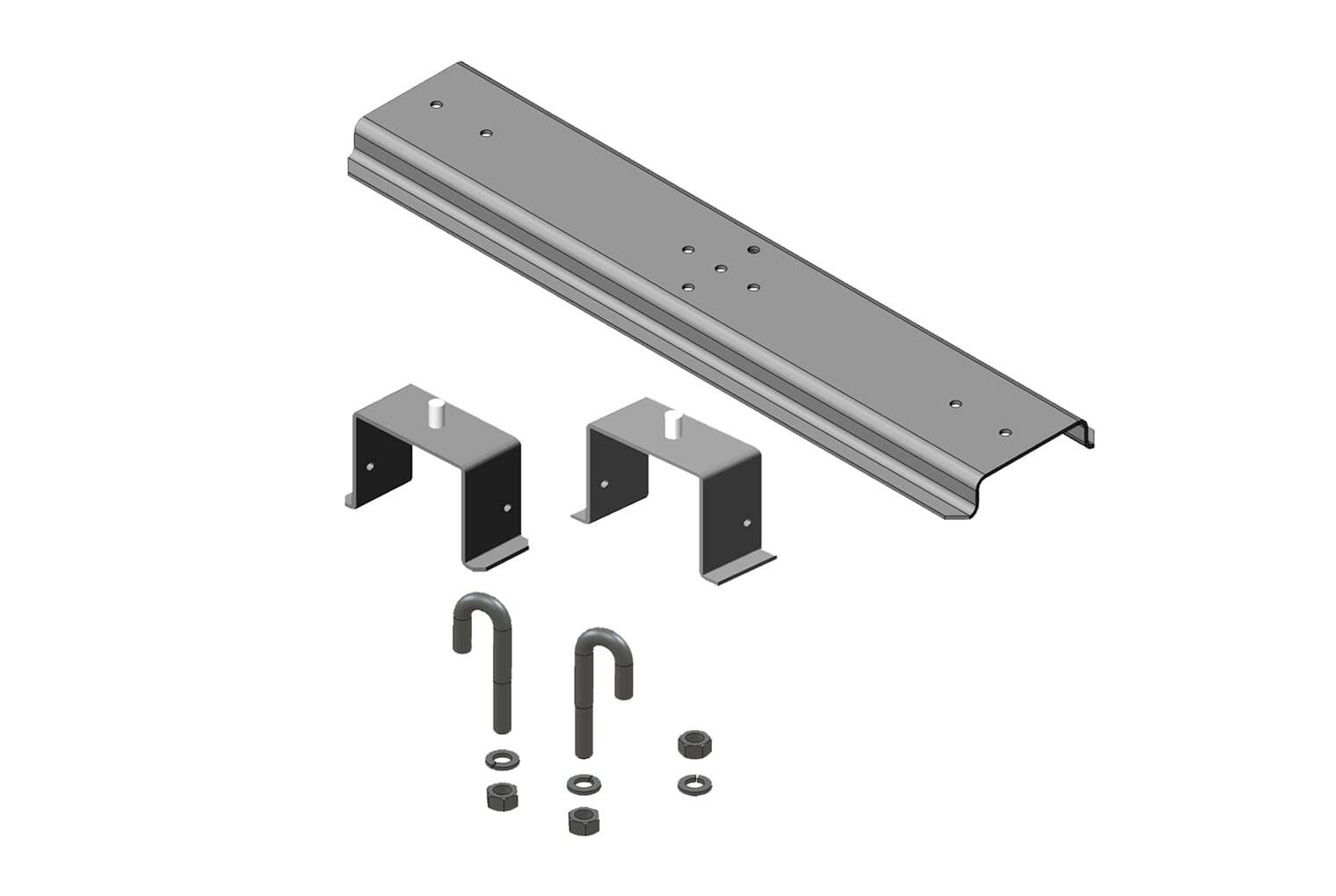 3\\\\ (80 MM) Channel RACK-to-Runway Mounting Plate WITH Bracket; for 15FT\\\\W 12730-E18