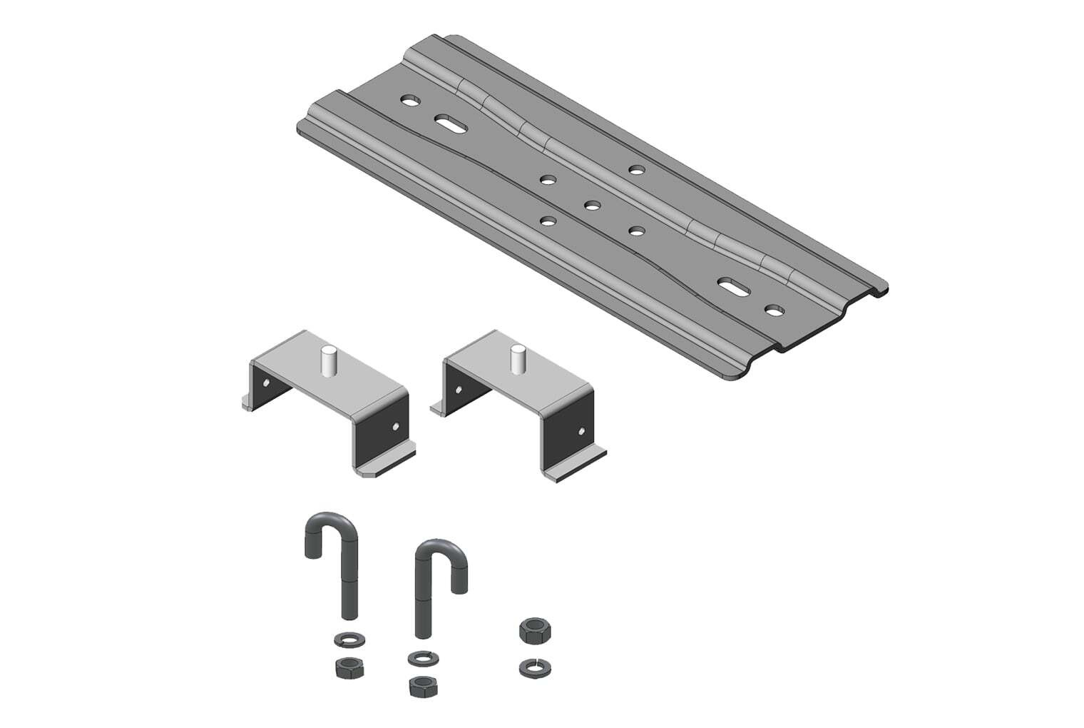 3\\\\ (80 MM) Channel RACK-to-Runway Mounting Plate WITH Bracket; for 20FT\\\\W 13730-524