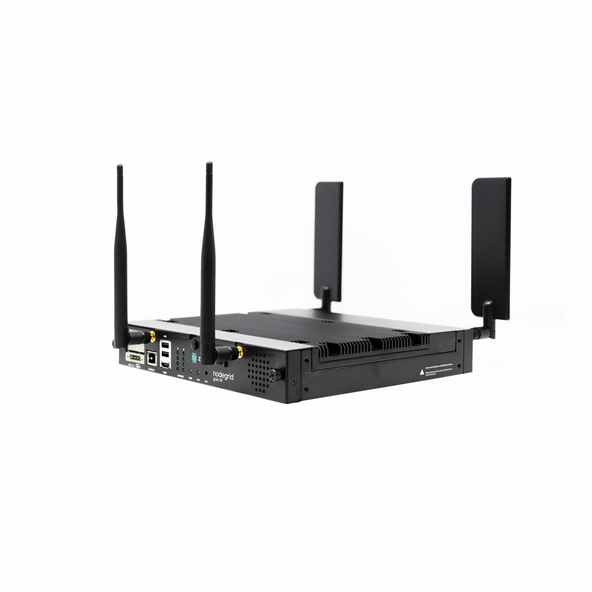 ZPE Nodegrid Gate SR, 8x RJ45 Serial rolled, 11x ETH, (5 GbE, 4x PoE+, 2 SFP+), 4-Core Intel 64bit CPU, 8GB DDR4, 32GB SLC, 4G LTE (CAT12), Wi-Fi 5 (866Mbps 2x2 dual stream 802.11ac), Disk2: 128GB
