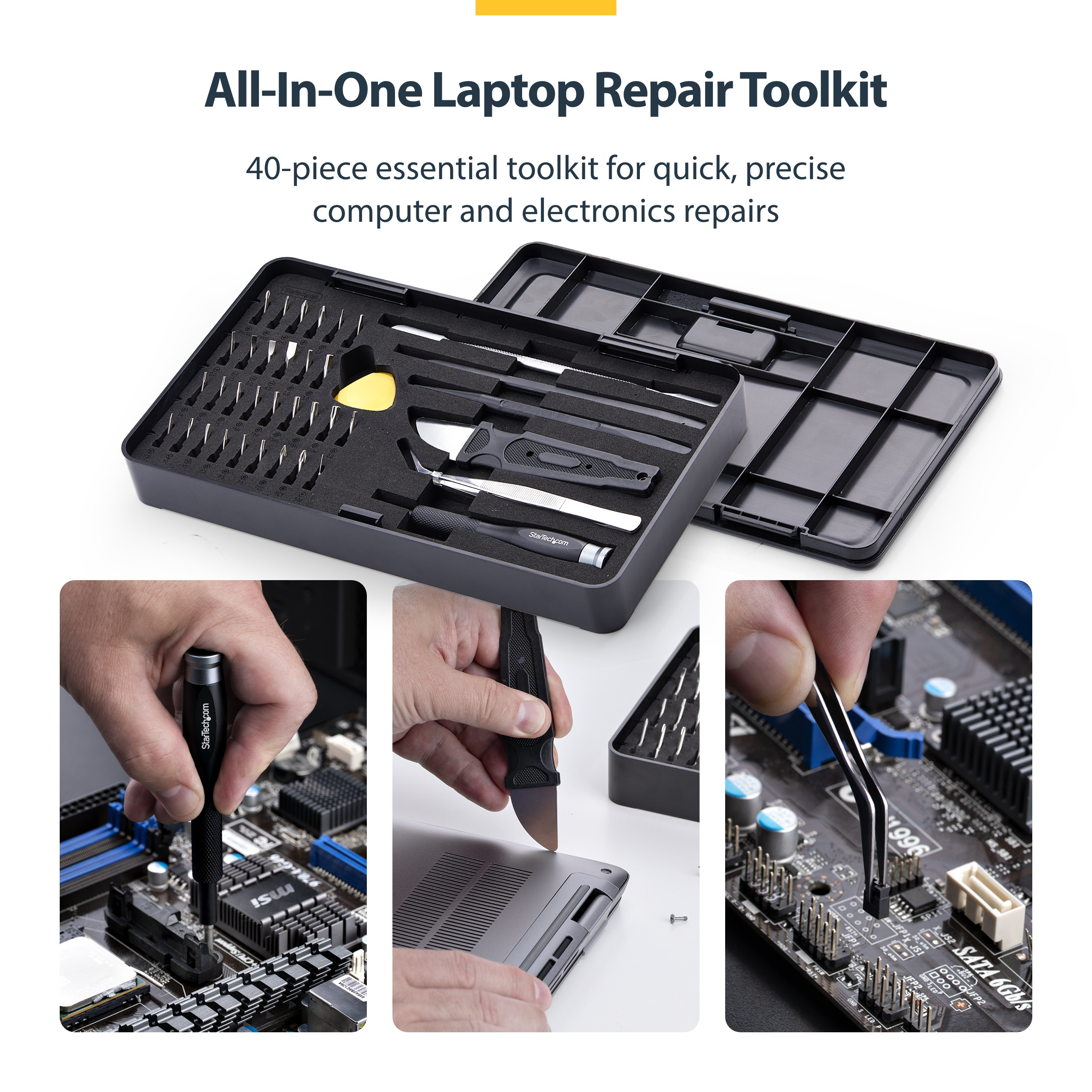 40-Piece Computer Repair Toolkit for Laptop/PC/Electronics/Phone, 30-BIT Precisi Laptop-TOOL-KIT