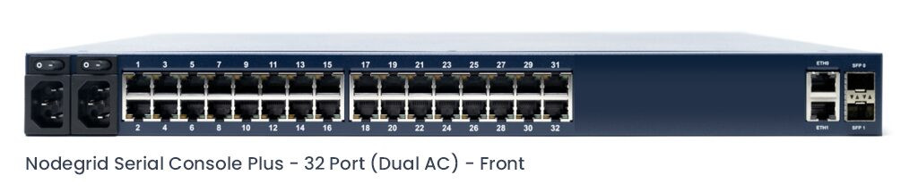 ZPE Nodegrid Serial Console Plus 32-port Cisco Rolled, Single AC, 4-Core Intel CPU, 4GB DDR4, 32GB SSD, 2 SFP+, 2 GbE, 2 USB 3.0, 1 HDMI, 1 console, 4G LTE (CAT 12)