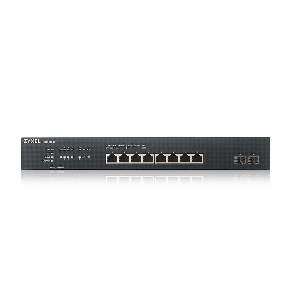 XS1930-10 - 8 PORT Multi-GIG BASE-T Smart Managed Switch + 2 10G SFP+ (10 Total XS1930-10