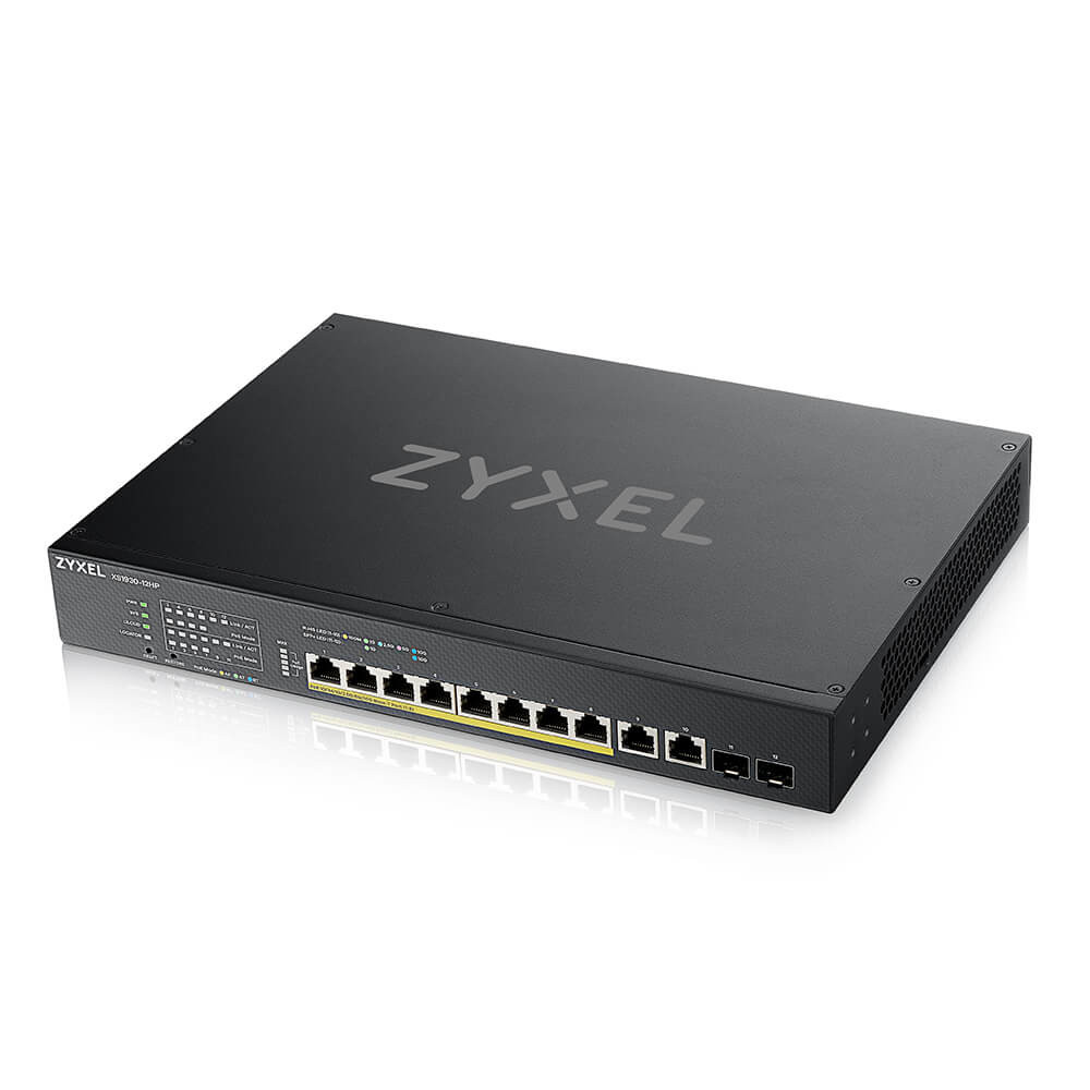 XS1930-12HP - 8 PORT Multi-GIG BASE-T POE++ (375W) Smart Managed Switch + 2 MGIG XS1930-12HP