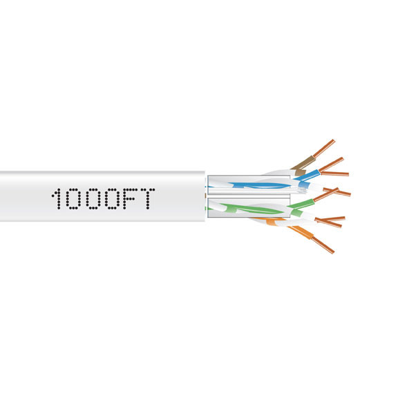 Supports 10-GBE up to 328 FEET (100 M). Supports POE and POE+ for VOIP, WAP, and C6ABC50-WH-1000