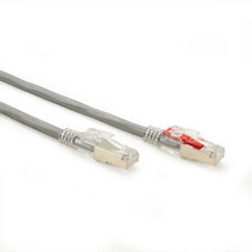 CAT6 250-MHZ Locking Snagless Stranded Ethernet Patch Cable - Shielded (S/FTP), C6PC70S-GY-05