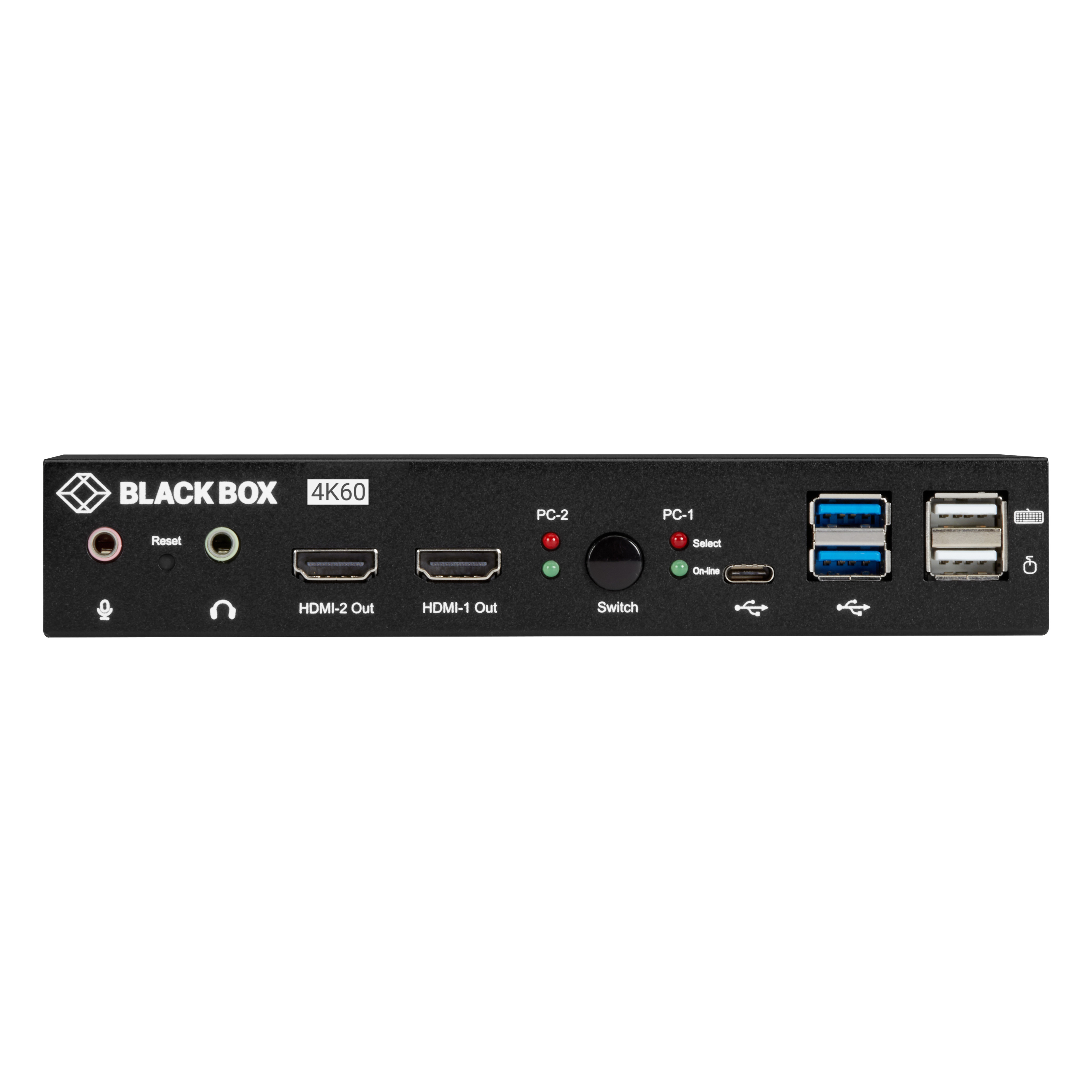 KVM Switch - UHD 4K, DUAL-Monitor, HDMI/Displayport, USB 3.2 GEN 1, USB TYPE C, KVD200-2H
