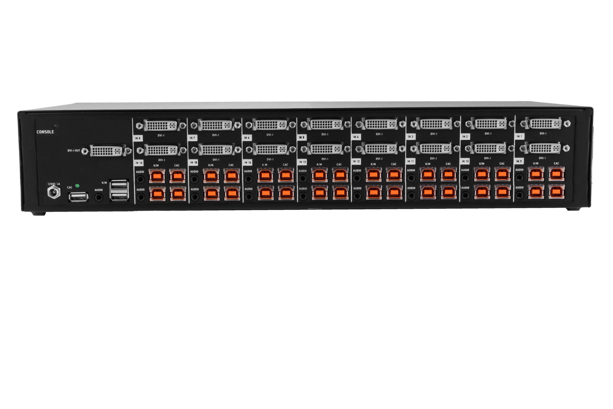 THE Black BOX Secure KVM 16-PORT Desktop Switch Allows a Single Operator to CONT SS16P-SH-DVI-UCAC