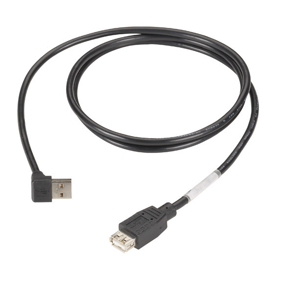USB 2.0 Cable TYPE a MALE (Right Angle) to TYPE a Female 4-FT, Right-Angle HOOD USBR08-0004