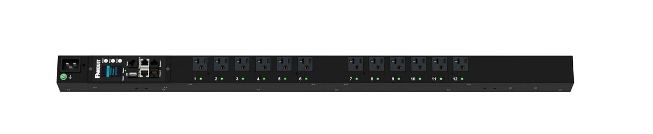 Panduit P12E20G power distribution unit (PDU) 12 AC outlet(s) Black