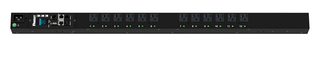 Panduit P12E21G power distribution unit (PDU) 12 AC outlet(s) Black