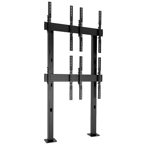 Fusion 2 X 2 Portrait Micro-Adjustable Large BOLT-DOWN Freestanding Video WALL LBM2X2UP